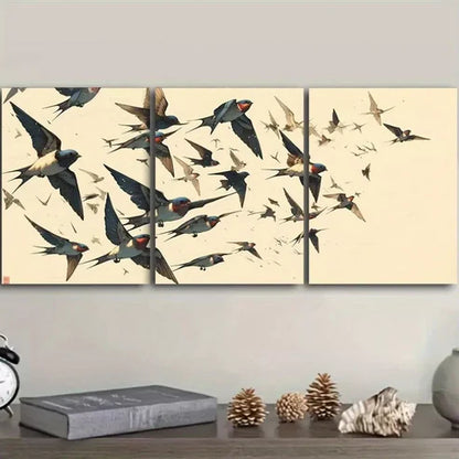 3pcs Pigeon Flight Canvas Birds Nature Wall Art Set Canvas Unframed - High Quality Print 100% Australian Made Wall Canvas