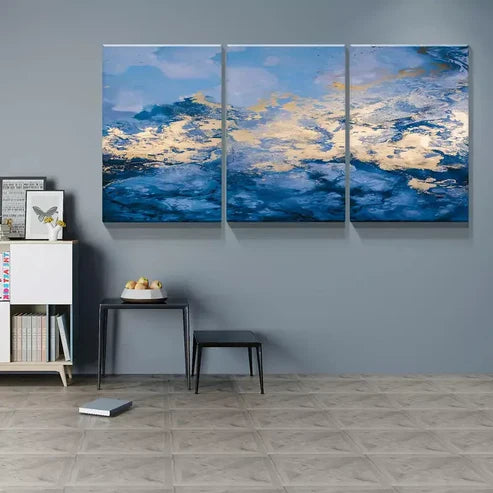 3pcs Abstract Wall Art Set Canvas Unframed - High Quality Print 100% Australian Made Wall Canvas - Bella Home Decor