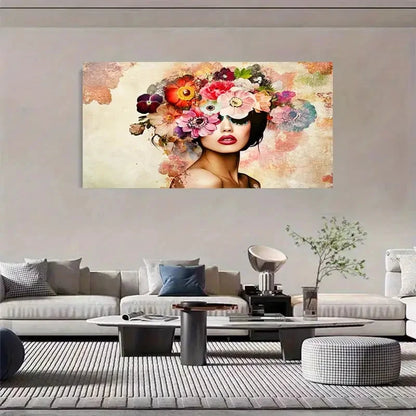Modern Minimalist Floral Wall Art Canvas Office Home Room Framed 120x60cm