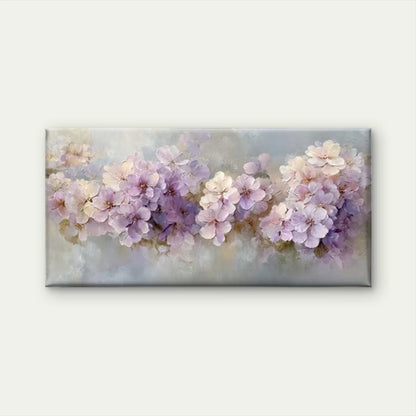 Pink Lavender & Lilac Floral Wall Art Canvas Office Home Room Framed 120x60cm