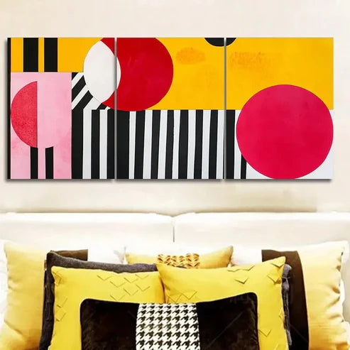 3pcs Luxurious, Line Collages Wall Art Canvas Unframed - High Quality Print 100% Australian Made Wall Canvas