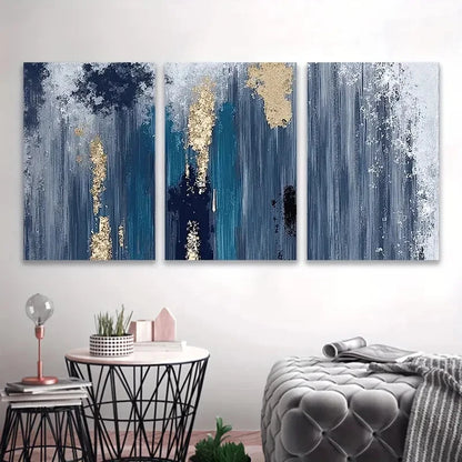 3pcs Blue And White Painting Wall Art Set Canvas Framed 40x60cm - High Quality Print 100% Australian Made Wall Canvas Ready to Hang - Bella Home Decor