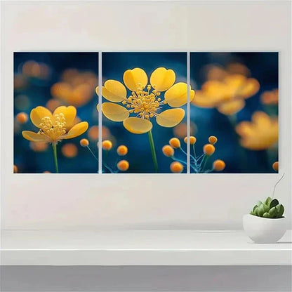 3pcs Fennel Flower Nature Perfect Wall Art Set Canvas Unframed - High Quality Print 100% Australian Made Wall Canvas