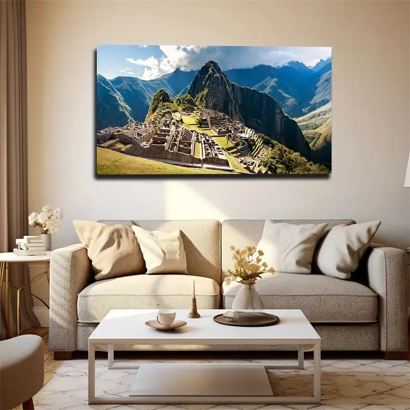 Tourist Attractions Mayan Wall Art Canvas Office Home Room Framed 120x60cm