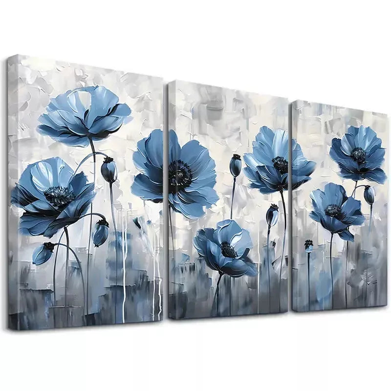 3pcs Modern Botanical Painting Canvas Framed 40x60cm - High Quality Print 100% Australian Made Wall Canvas Ready to Hang
