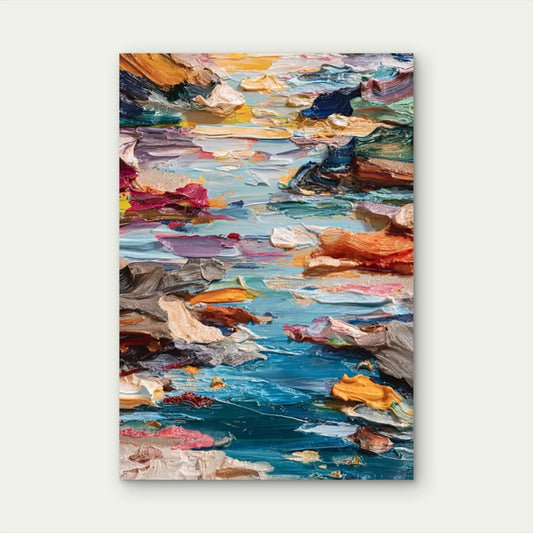 Abstract Ocean Beach 60x90cm Metal Print Ready to Hang