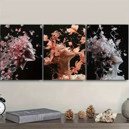 3pcs Featuring An Ethereal Figure Women Dark Wall Art Set Canvas Unframed - High Quality Print 100% Australian Made Wall Canvas