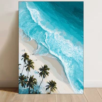 Ocean & White Sand Beach Seascape Metal Print Ready to Hang - Bella Home Decor