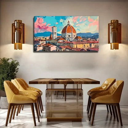 Striking Building Wall Art Canvas Office Home Room Framed 120x60cm