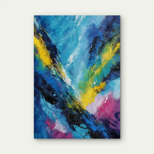 Abstract Brushstroke Design 60x90cm Metal Print Ready to Hang