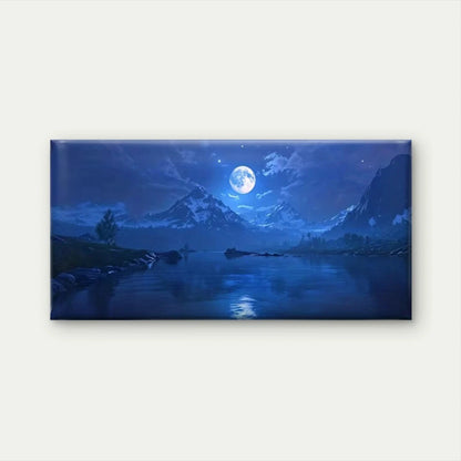 Lake & Snow-Capped Mountains Wall Art Canvas Office Home Room Framed 120x60cm