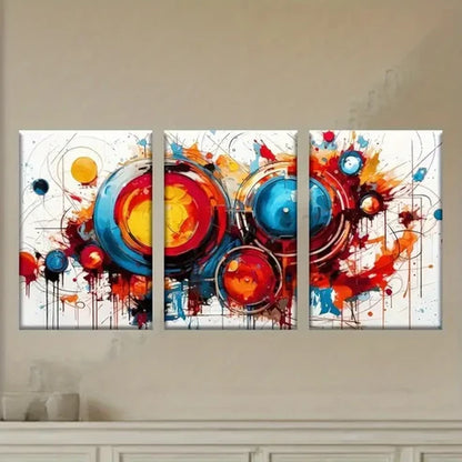 3pcs a Painting of a Large Abstract Painting Wall Art Set Canvas Unframed - High Quality Print 100% Australian Made Wall Canvas - Bella Home Decor