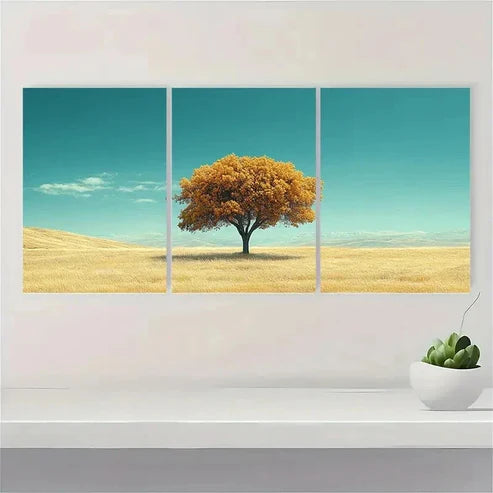 3pcs Cloud Sky Country Landscape Wall Art Set Canvas Unframed - High Quality Print 100% Australian Made Wall Canvas - Bella Home Decor