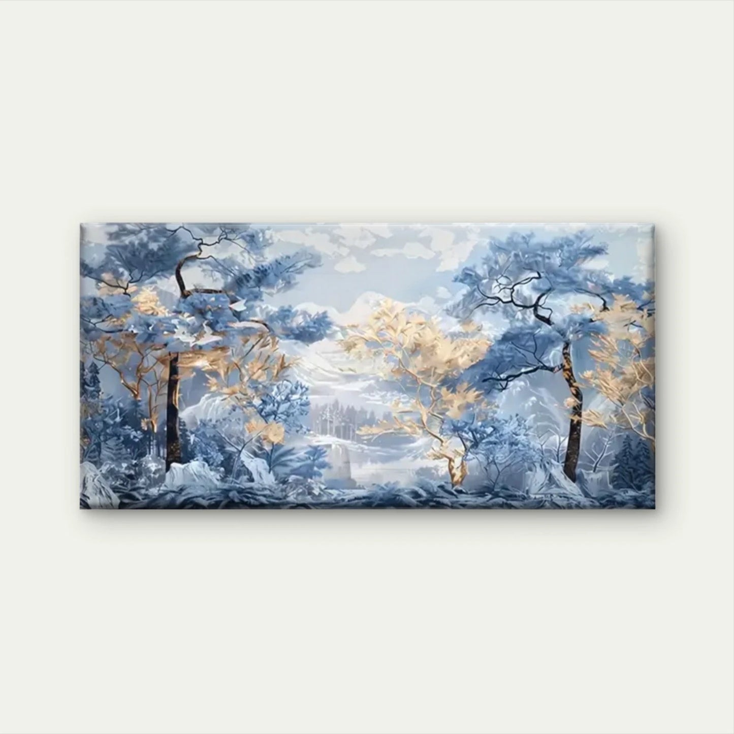 Forests With Trees And Rivers Wall Art Canvas Office Home Room Framed 120x60cm