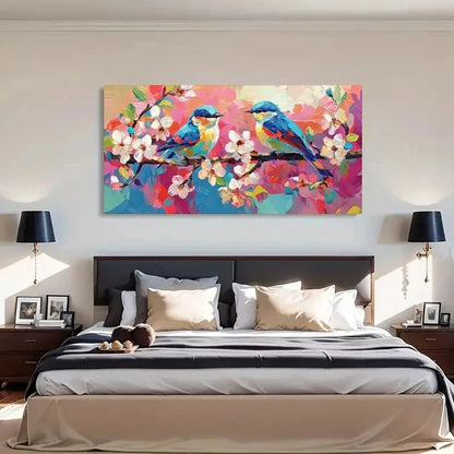 Cartoon Dancers Vibrant Spring Wall Art Canvas Office Home Room Framed 120x60cm - Bella Home Decor