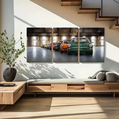 3pcs Colorful Modern Sports Super Cars Wall Art Set Canvas Framed 50x70cm - High Quality Print 100% Australian Made Wall Canvas Ready to Hang - Bella Home Decor
