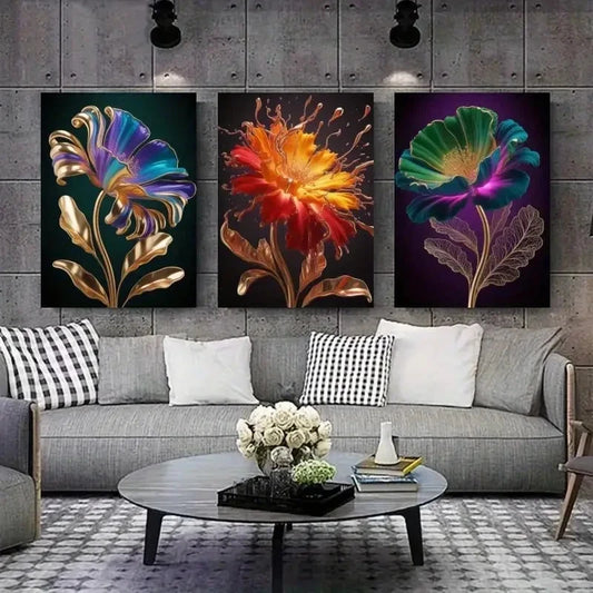 3pcs Multi-Scene Use Artwork Wall Art Set Canvas Framed 50x70cm - High Quality Print 100% Australian Made Wall Canvas Ready to Hang
