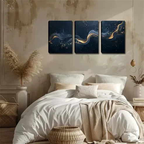 3pcs Galaxies In The Universe Wall Art Canvas Unframed - High Quality Print 100% Australian Made Wall Canvas - Bella Home Decor