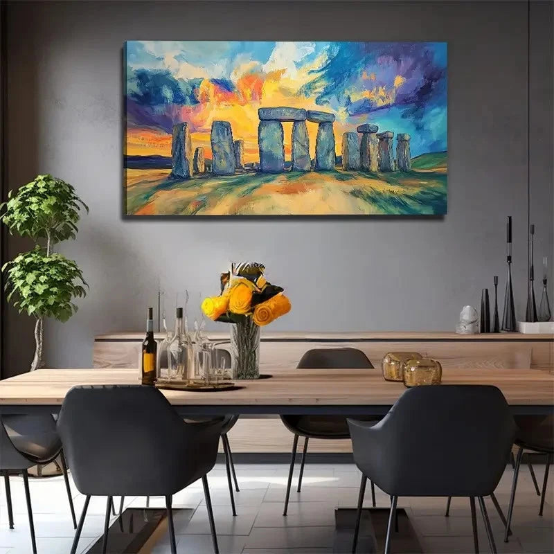 Stonehenge Amazing Nature Wall Art Canvas Office Home Room Framed 120x60cm