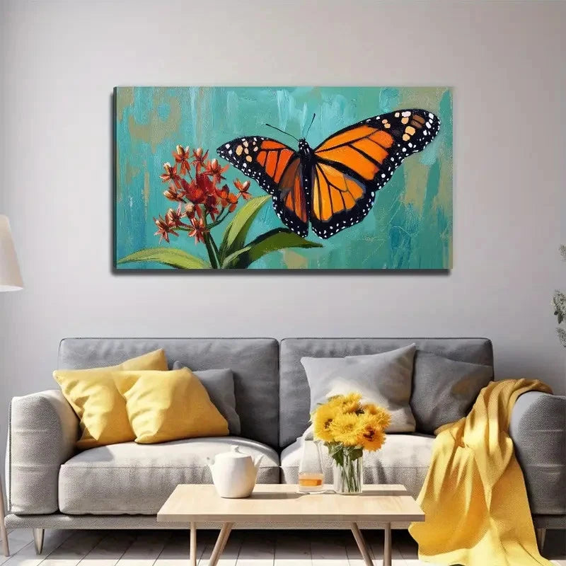 Modern Bohemian Floral Wall Art Canvas Office Home Room Framed 120x60cm