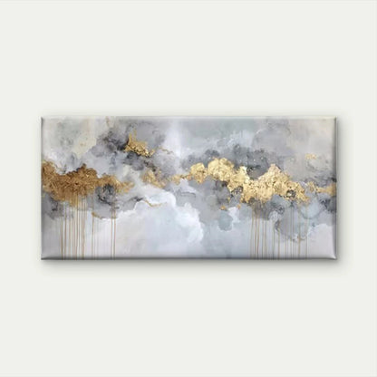 Abstract with Golden Foil AccentWall Art Canvas Office Home Room Framed 120x60cm