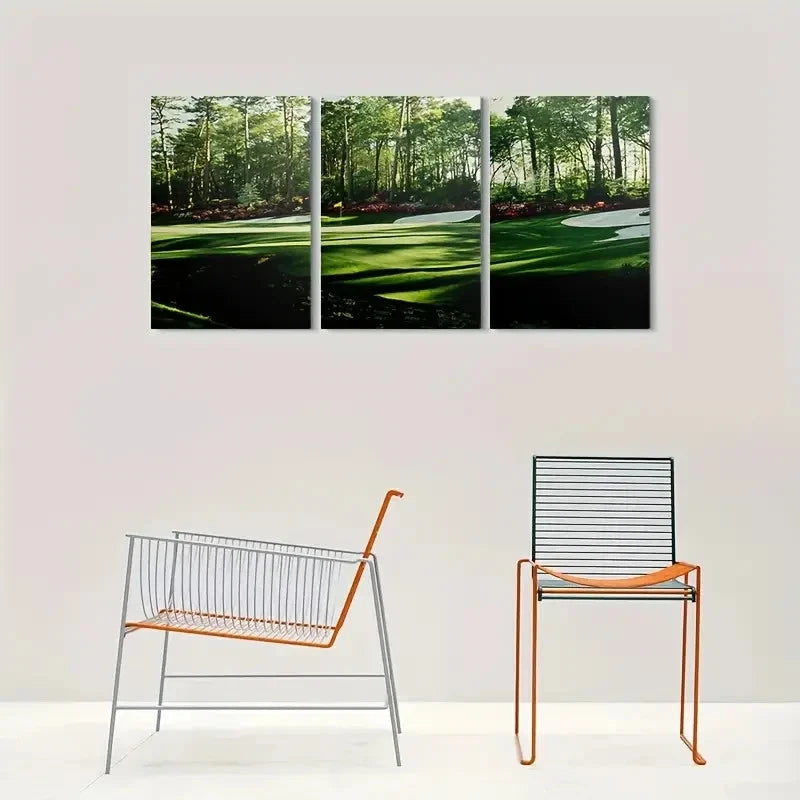 3pcs Forest Greenery Nature Scene Metal Print Ready to Hang Art - Bella Home Decor