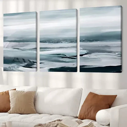 3pcs Teal Mountain Canvas Unframed - High Quality Print 100% Australian Made Wall Canvas