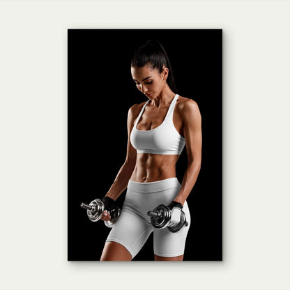 Bodybuilding Woman 5mm thick Plastic Poster Ready to Hang 90x60cm