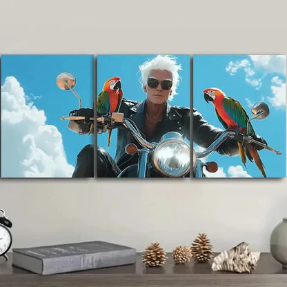 3pcs Featuring a Free Old Man Design Wall Art Set Canvas Unframed - High Quality Print 100% Australian Made Wall Canvas
