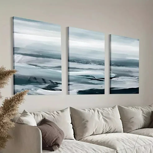 3pcs Teal Mountain Canvas Unframed - High Quality Print 100% Australian Made Wall Canvas