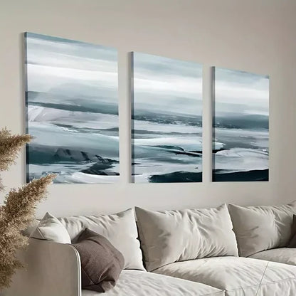3pcs Teal Mountain Canvas Unframed - High Quality Print 100% Australian Made Wall Canvas