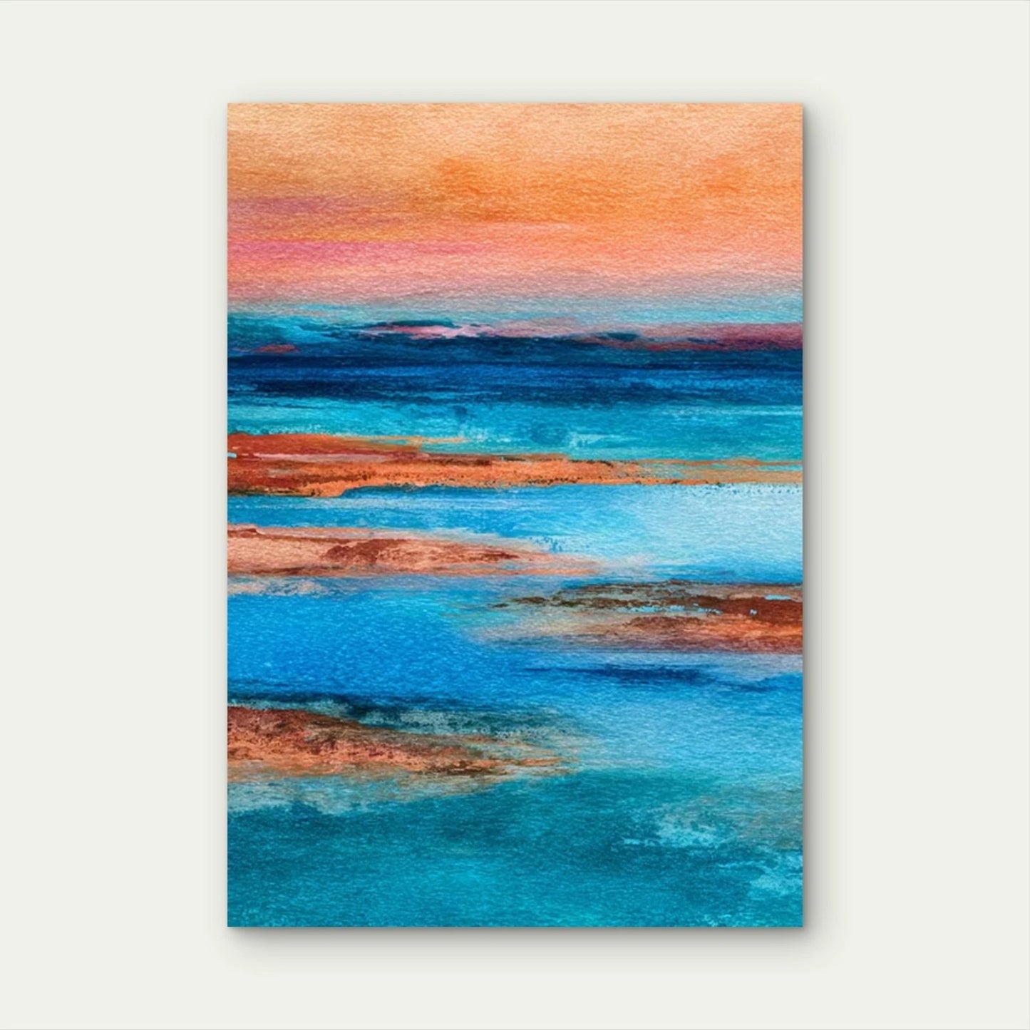 Abstract Coastal Landscape Metal Print Ready to Hang