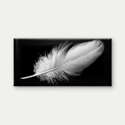 Elegant White Feather Wall Art Canvas Office Home Room Framed 120x60cm