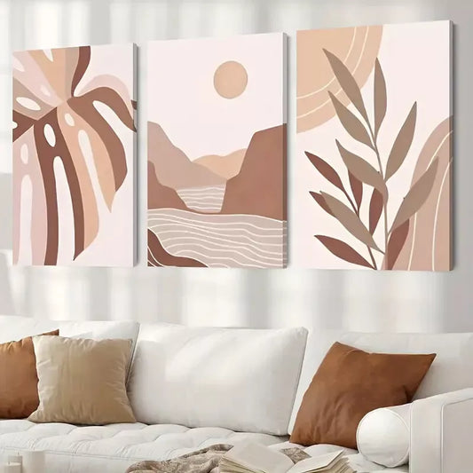 3pcs Bohemian Style Painting Art Canvas Framed 40x60cm - High Quality Print 100% Australian Made Wall Canvas Ready to Hang - Bella Home Decor