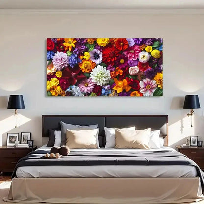 Vibrant Botanical Elegant Deco Wall Art Canvas Office Home Room Framed 120x60cm - Bella Home Decor