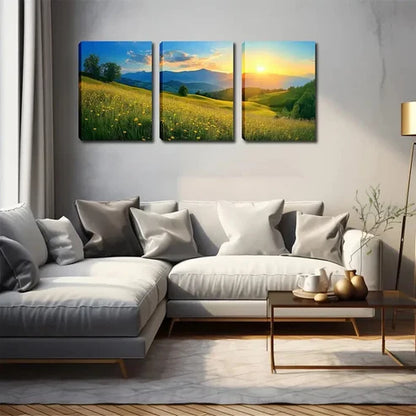 3pcs Rustic Coastal Style Solid Pattern Wall Art Set Wall Art Canvas Unframed - High Quality Print 100% Australian Made Wall Canvas