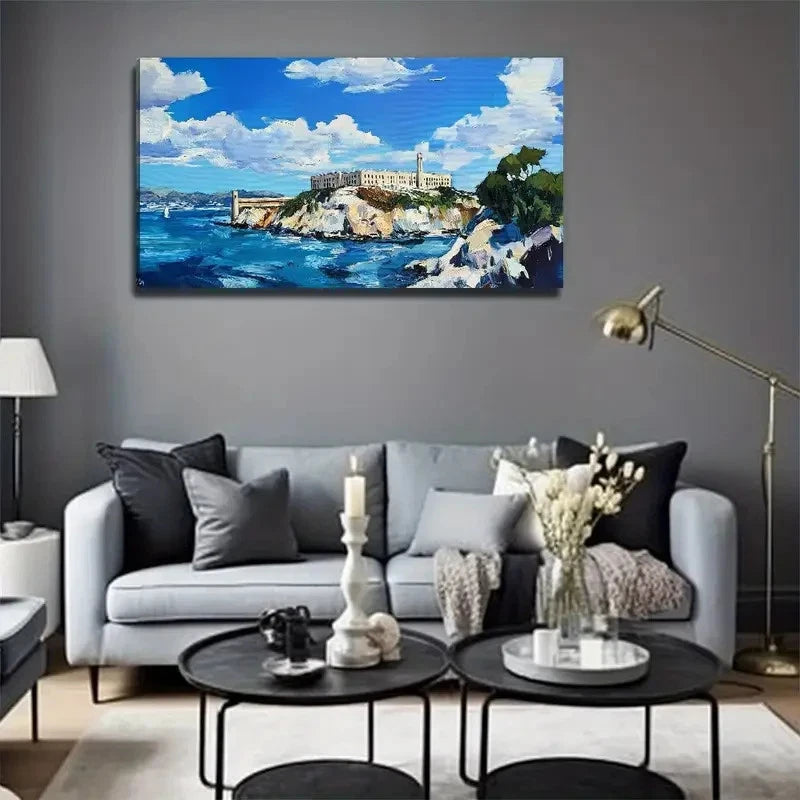 Beautiful Island Perfect Wall Art Canvas Office Home Room Framed 120x60cm