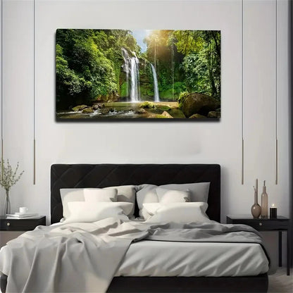 Waterfall Decorative Wall Art Canvas Office Home Room Framed 120x60cm