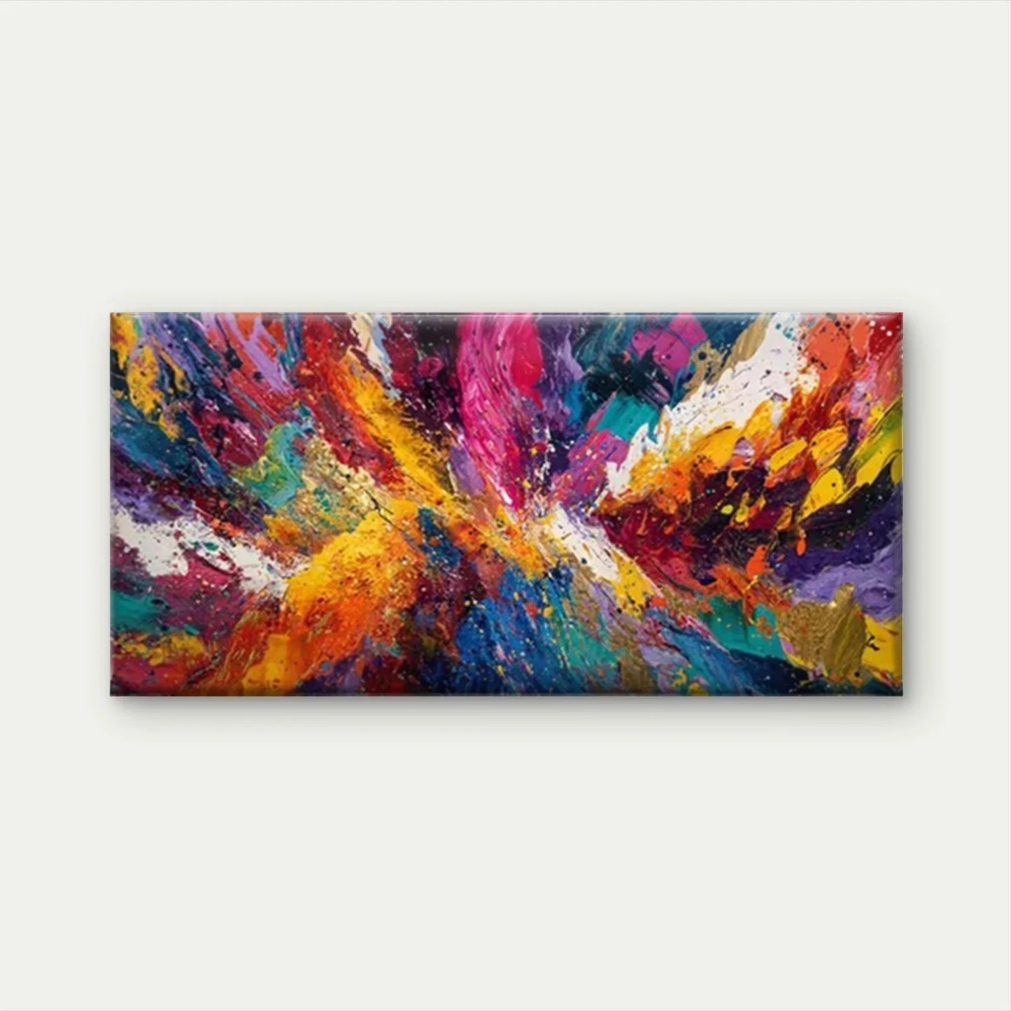 Abstract Multicolor Geometric Wall Art Canvas Office Home Room Framed 120x60cm