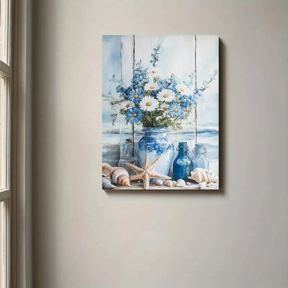 Beautiful Ocean Flower Coastal Seascape 40x60cm Metal Print Ready to Hang