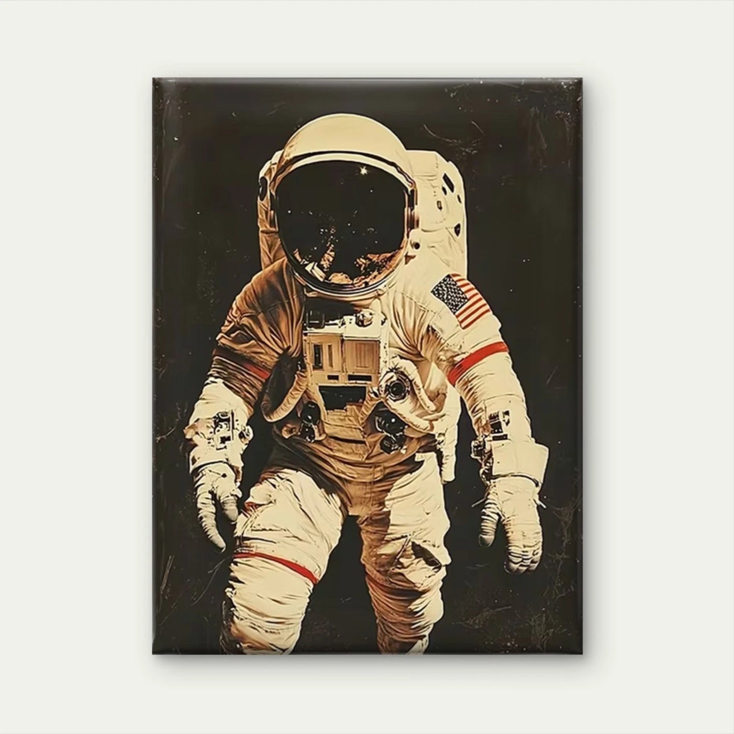 An Astronaut in Space Metal Print Ready to Hang