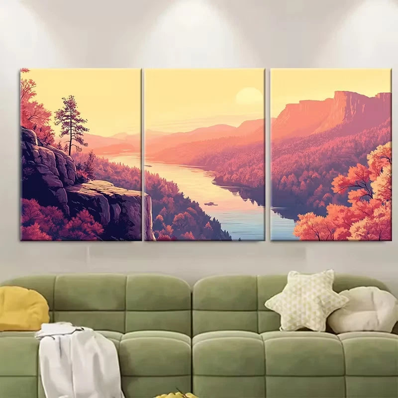 3pcs Arkansas Scenic Landscapes Metal Print Ready to Hang Art - Bella Home Decor