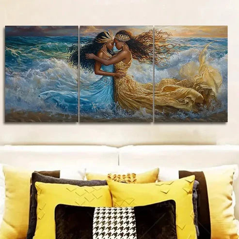 3pcs Sea Goddess Wall Art Set Canvas Unframed - High Quality Print 100% Australian Made Wall Canvas