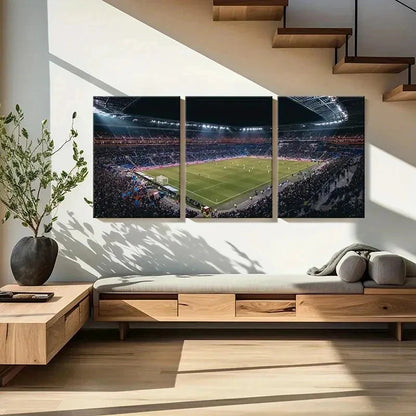 3pcs Football Stadium Sports Competition Wall Art Set Canvas Framed 40x60cm - High Quality Print 100% Australian Made Wall Canvas Ready to Hang - Bella Home Decor
