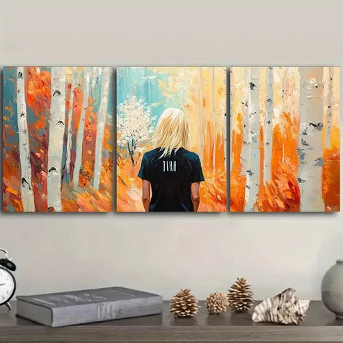3pcs Spring forest Trees Wall Art Set Canvas Unframed - High Quality Print 100% Australian Made Wall Canvas