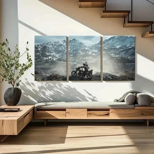 3pcs Days Gone Game Snow Mountain Landscape  Wall Art Set Canvas Unframed - High Quality Print 100% Australian Made Wall Canvas - Bella Home Decor