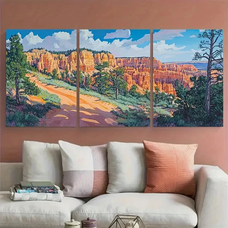 3pcs Bryce Canyon National Park Travel Metal Print Ready to Hang Art