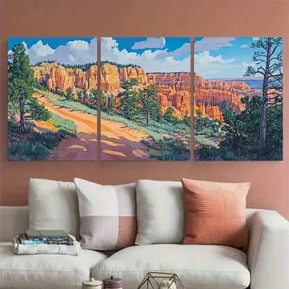 3pcs Bryce Canyon National Park Travel Metal Print Ready to Hang Art