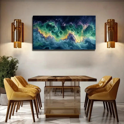 Abstract Wave Painting Wall Art Canvas Office Home Room Framed 120x60cm
