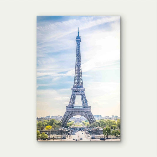 Landscape Eiffel Tower Paris 40x60cm Metal Print Ready to Hang